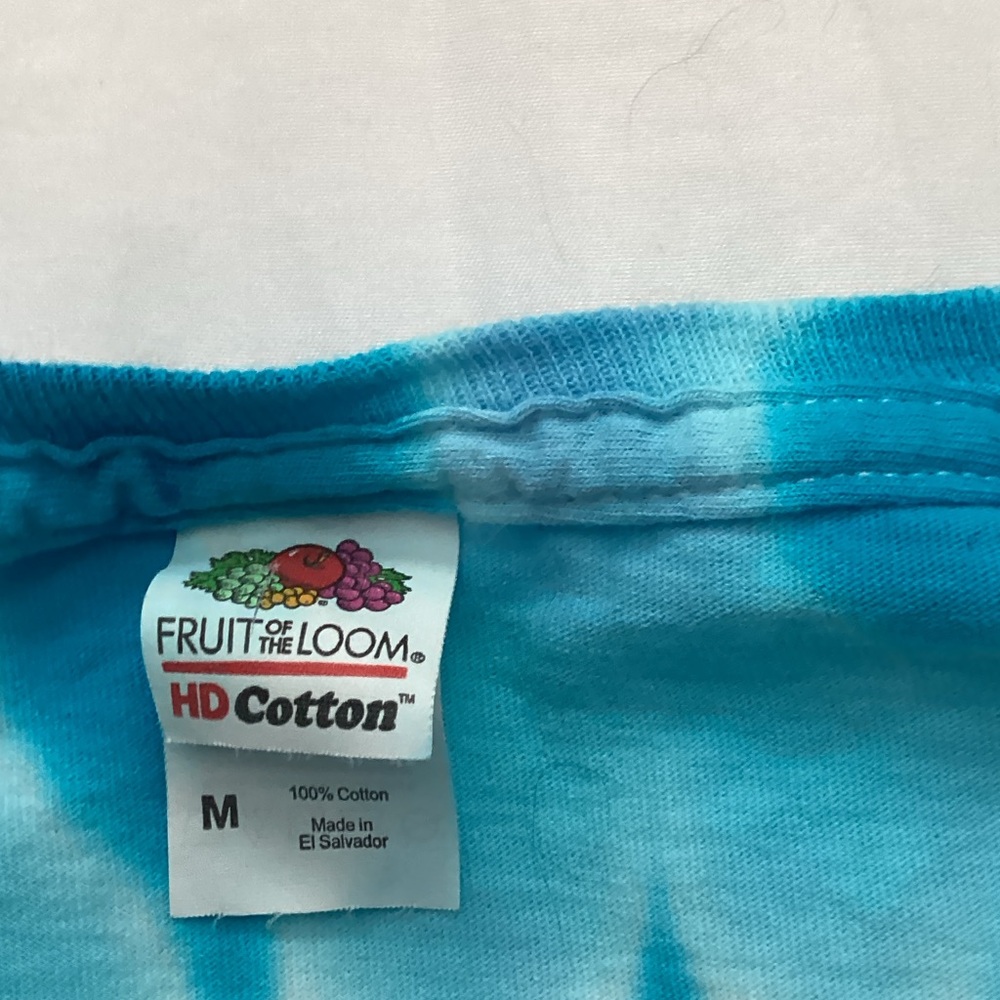Fruit of the Loom Turquoise Tie-Dye Shirt size medium
